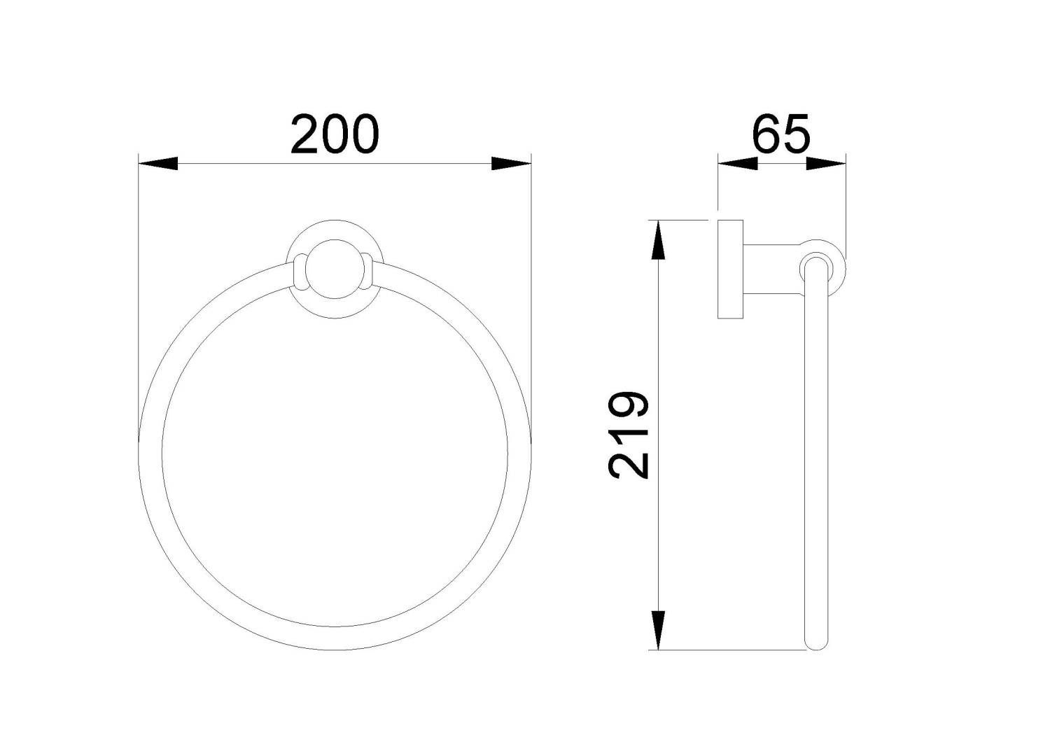 Nofer Siena Полотенцедержатель 20 см, подвесной, цвет: хром 16357.B