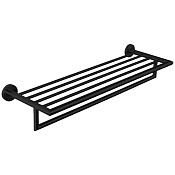 Nofer Niza Полка для полотенец 65,5x22,1 см, подвесная, цвет: черный матовый 16853.N