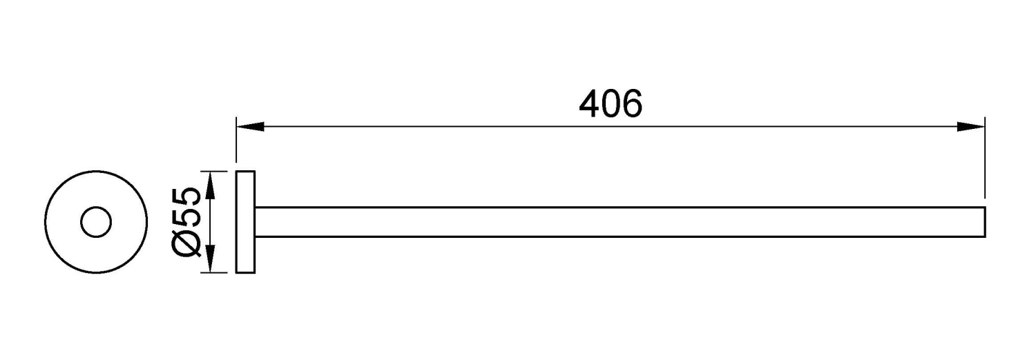 Nofer Verona Полотенцедержатель 40,6 см, подвесной, цвет: хром 16874.B