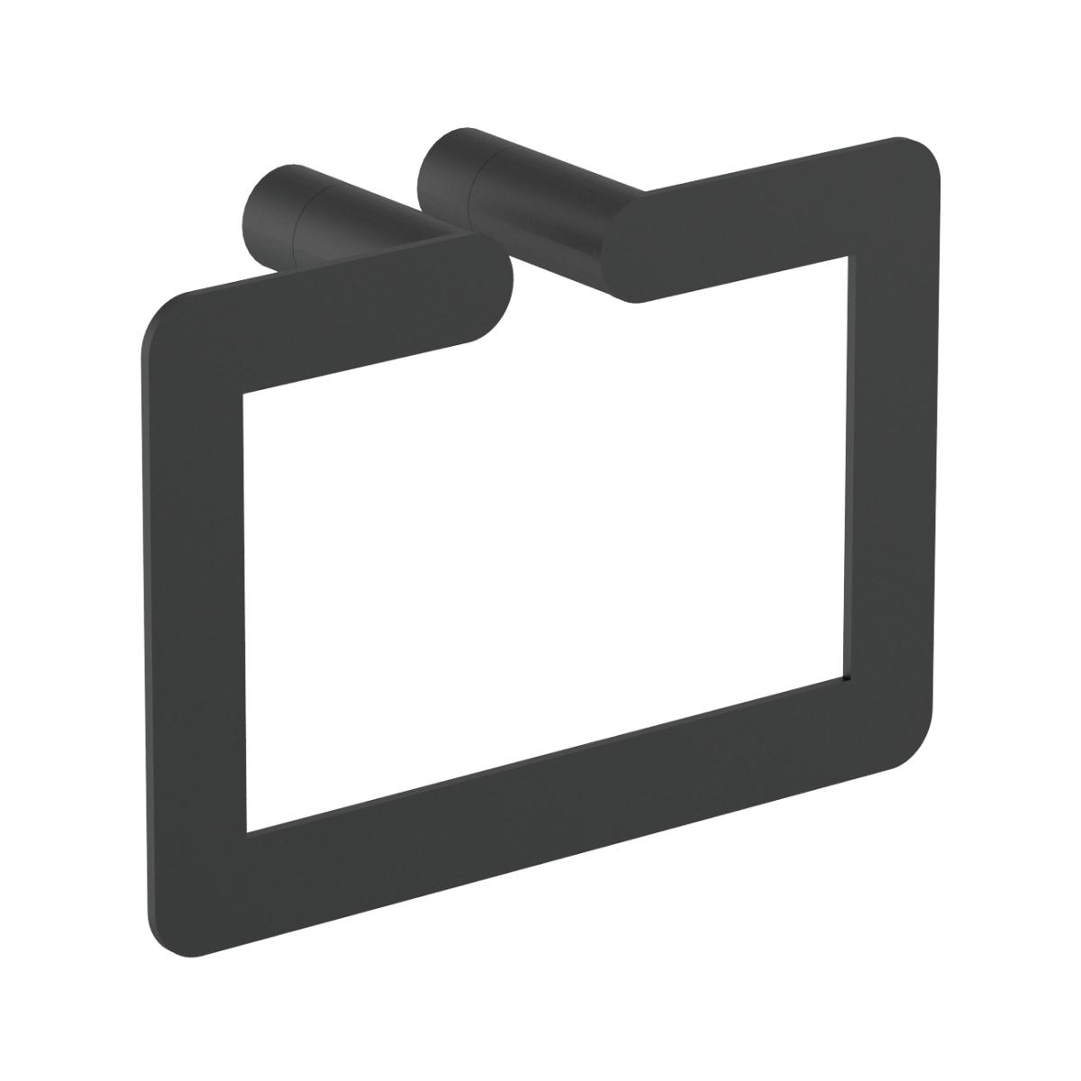 Nofer Verona Полотенцедержатель 22,5 см, подвесной, цвет: черный матовый 16880.N