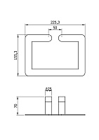 Nofer Verona Полотенцедержатель 22,5 см, подвесной, цвет: нержавеющая сталь брашированная 16880.S