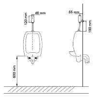 Nofer Смыв для писсуара сенсорный, цвет: хром 07281.B