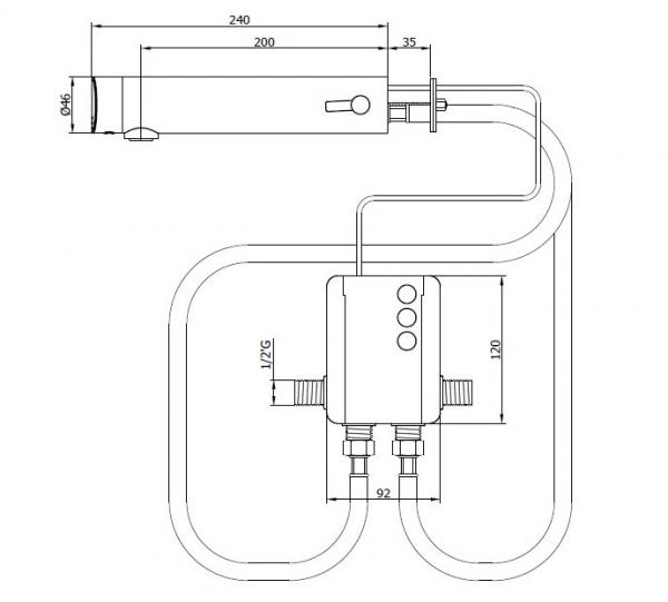 Nofer Смеситель для раковины встраиваемый, сенсорный, цвет: хром 07361M.B