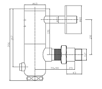 Nofer Смыв для писсуара, питание от сети, цвет: хром 07294.B