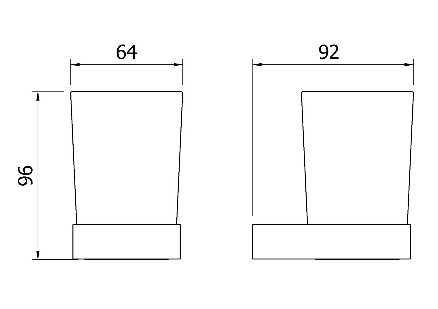 Nofer Corinto Стакан для зубных щеток подвесной, стеклянный, с держателем, цвет: черный матовый 16931.N