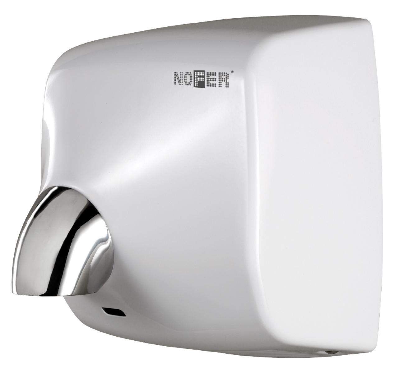 Nofer Wind flow Сушилка для рук сенсорная, подвесная, 28x21x28h см, цвет: белый 01151.W