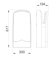 Nofer V-Jet Triblade Сушилка для рук сенсорная, подвесная, 30x19,5x61,7h см, цвет: белый 01305.W