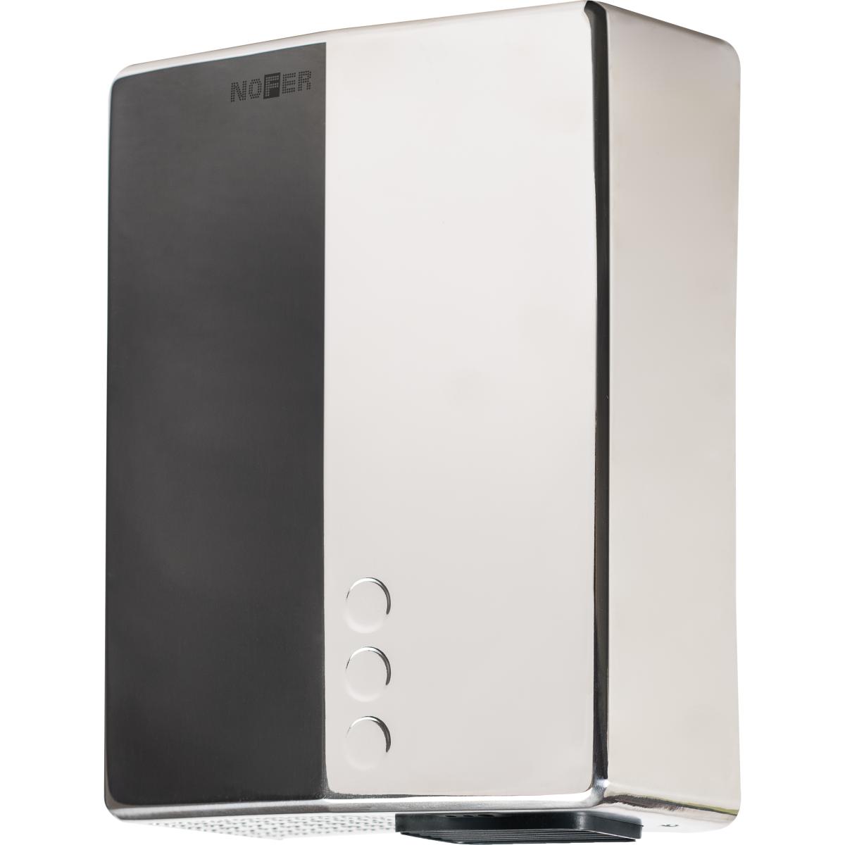 Nofer Big flow evo Сушилка для рук сенсорная, подвесная, 21,8x10,2x28,4h см, цвет: хром 01481.B