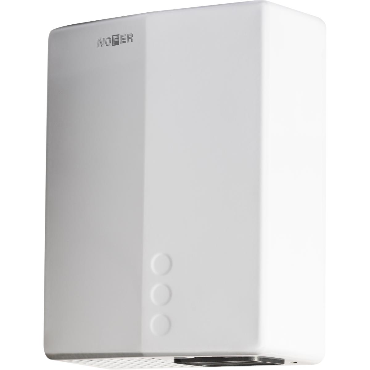 Nofer Big flow evo Сушилка для рук сенсорная, подвесная, 21,8x10,2x28,4h см, цвет: белый 01481.W