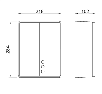 Nofer Big flow evo Сушилка для рук сенсорная, подвесная, 21,8x10,2x28,4h см, цвет: белый 01481.W