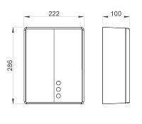 Nofer Big flow evo Сушилка для рук сенсорная, подвесная, 21,8x10,2x28,4h см, цвет: белый 01491.W