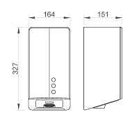 Nofer Fuga evo Сушилка для рук сенсорная, подвесная, 16,4x15,1x32,7h см, цвет: нержавеющая сталь 01831.UV.S