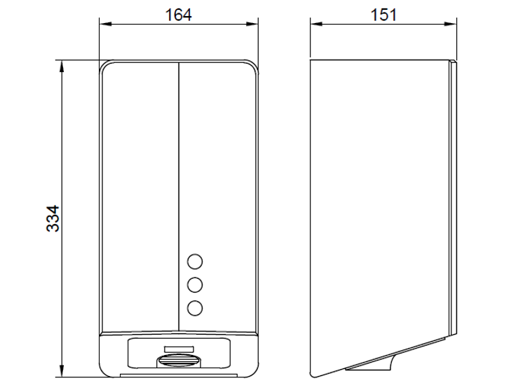 Nofer Fuga evo Сушилка для рук сенсорная, подвесная, 16,4x15,1x32,7h см, цвет: белый 01841.W