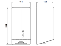 Nofer Fuga evo Сушилка для рук сенсорная, подвесная, 16,4x15,1x32,7h см, цвет: белый 01841.W