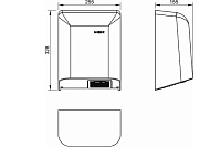 Nofer Fuga Сушилка для рук сенсорная, подвесная, 25,3x15,2x32,4h см, цвет: белый 01851.W