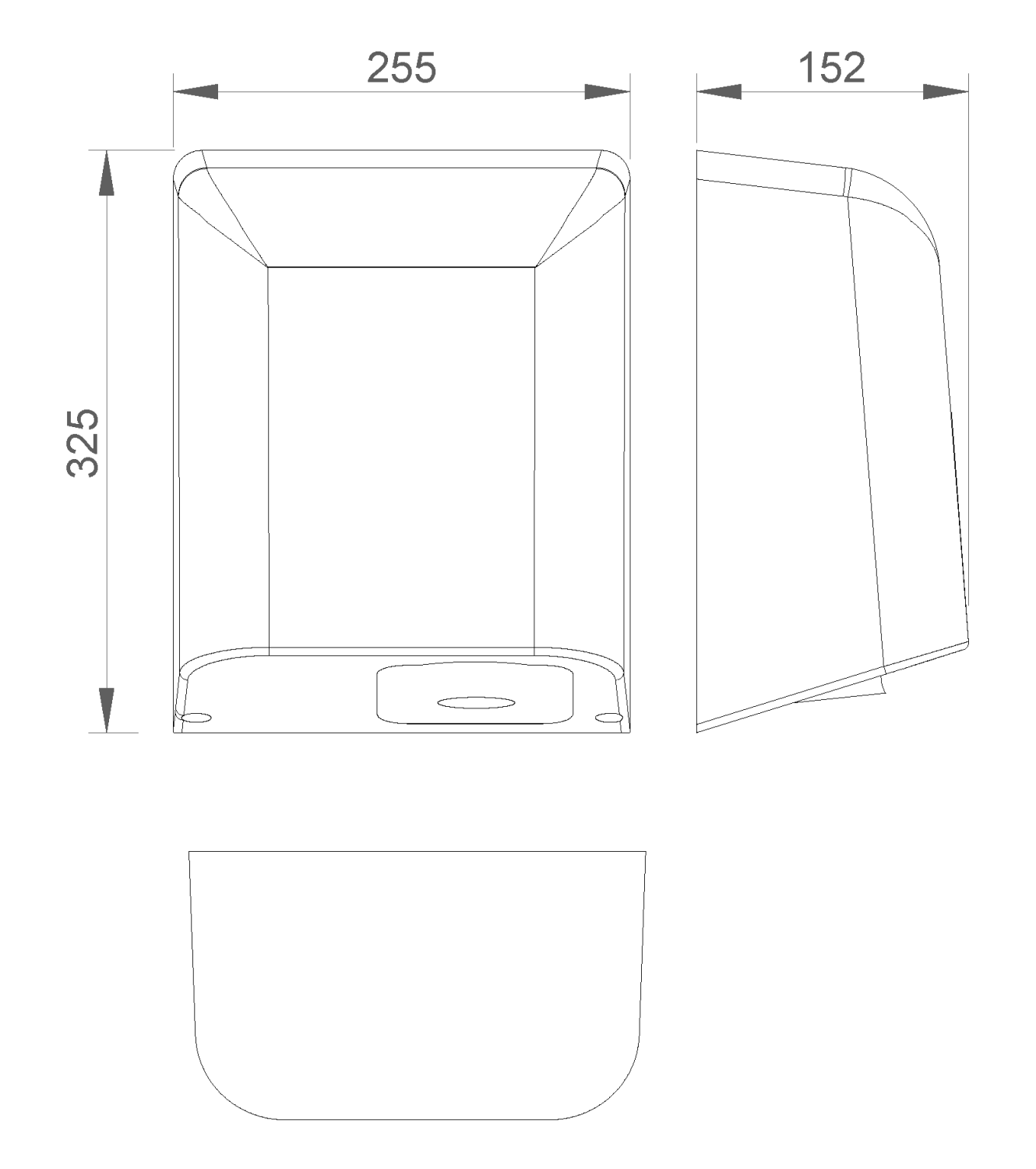 Nofer Fuga Сушилка для рук сенсорная, подвесная, 25,3x15,2x32,4h см, цвет: белый 01861.W