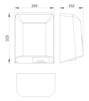 Nofer Fuga Сушилка для рук сенсорная, подвесная, 25,3x15,2x32,4h см, цвет: белый 01861.W