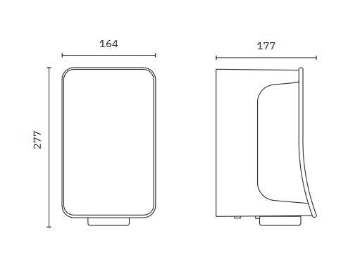 Nofer Fusion Сушилка для рук сенсорная, подвесная, 16,4x17,7x27,7h см, цвет: желтый 01871.YL