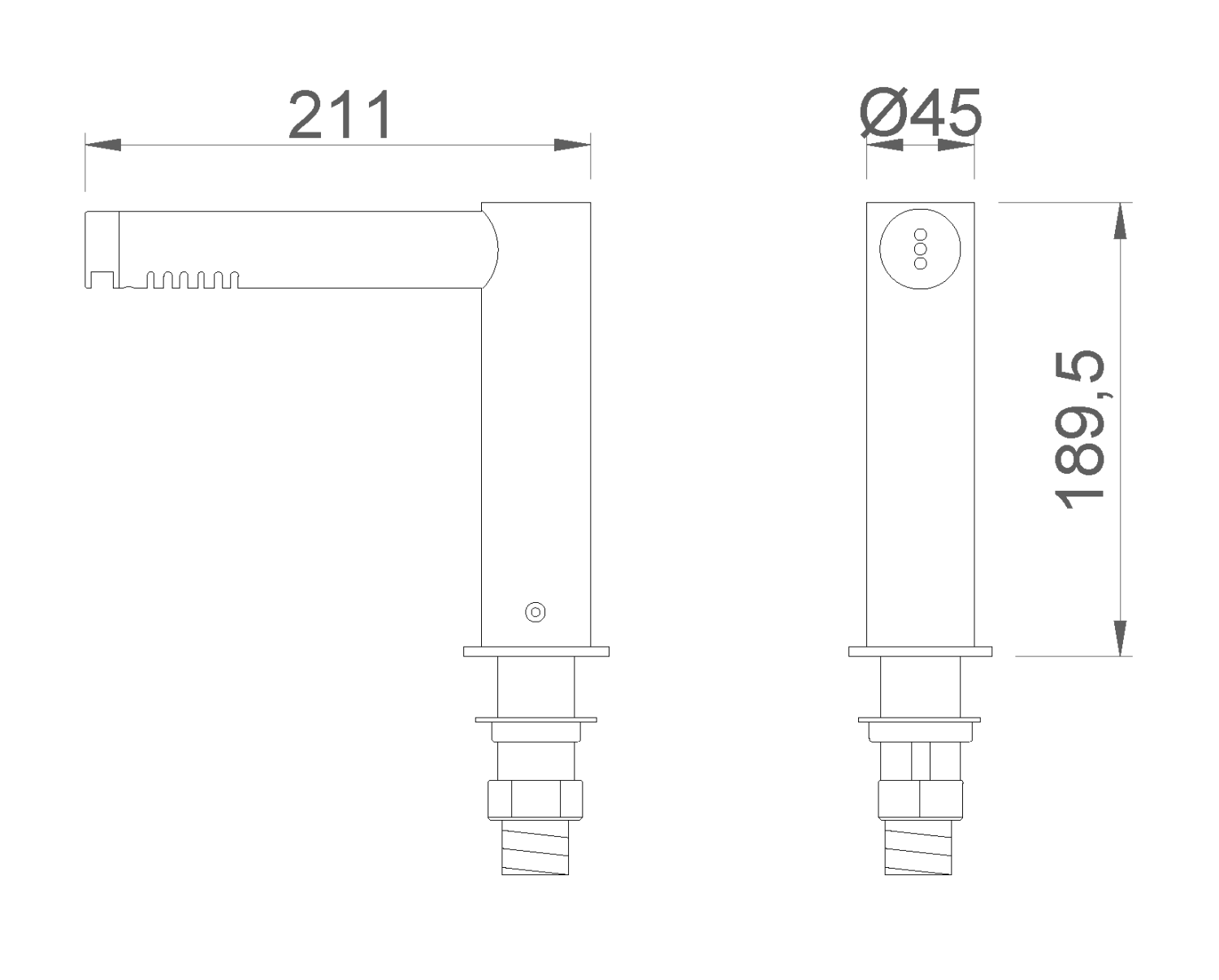 Nofer Airtap Сушилка для рук сенсорная, настольная, 4,5x21,1x18,9h см, цвет: хром 01910.B