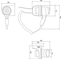 Nofer Hotel Line Фен с держателем, цвет: белый 02011.W