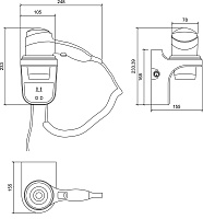 Nofer Hotel Line Фен с держателем, цвет: белый 02012.W