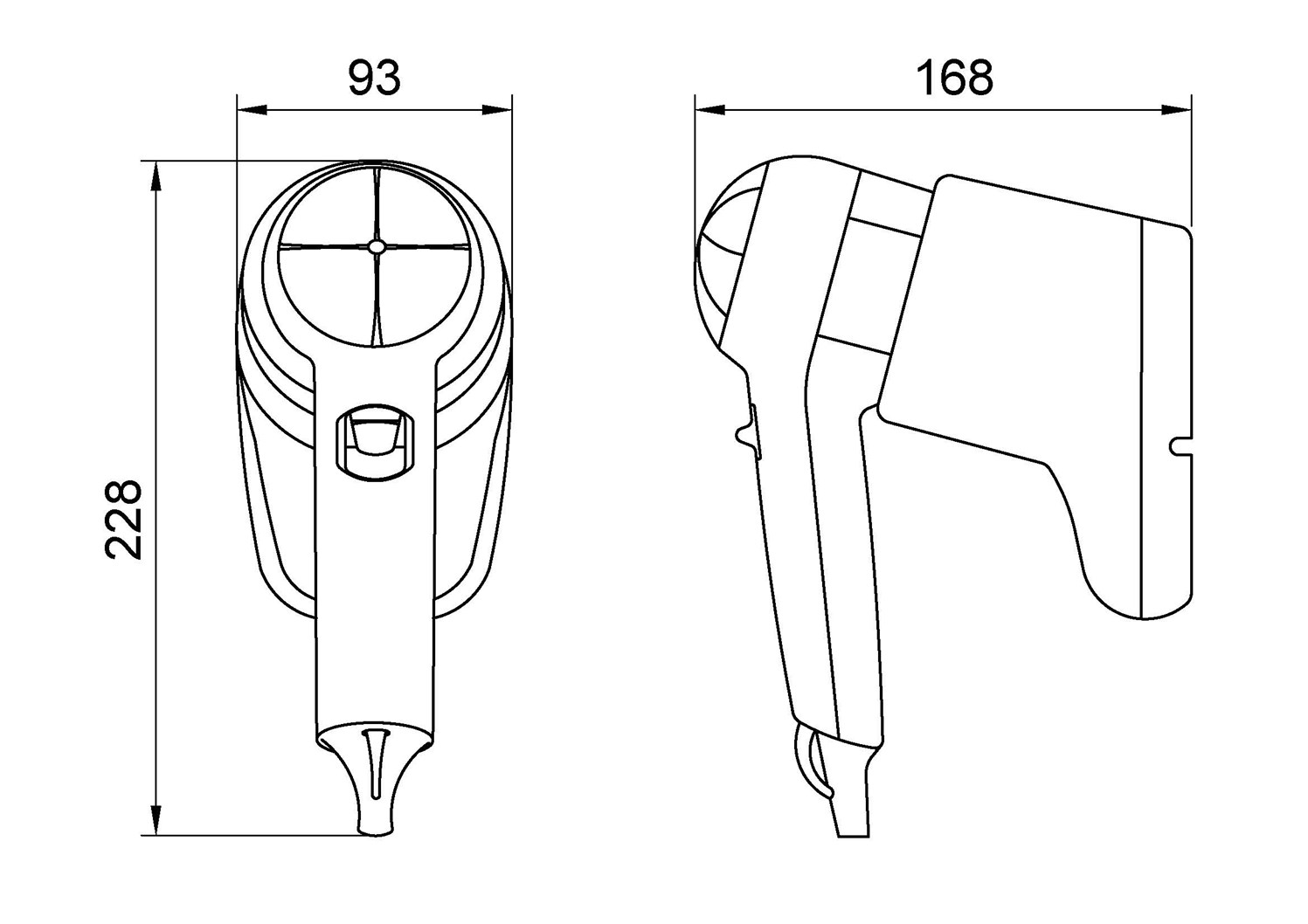 Nofer Hotel Line Фен с держателем, цвет: белый 02055.W