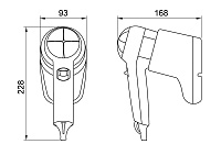 Nofer Hotel Line Фен с держателем, цвет: белый 02055.W