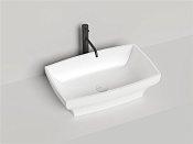 Salini Gloria 04 Раковина чаша 60х38х15h см, без перелива и отв. под смеситель цвет: белый глянцевый 1102104G