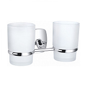 Wonzon & Woghand Porto Стакан подвесной, двойной, стеклянный, цвет: хром глянцевый WW-1801