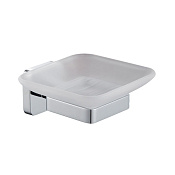 Wonzon & Woghand Still Мыльница со стеклянной чашей, цвет: хром глянцевый WW-6622