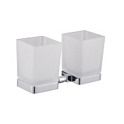 Wonzon & Woghand Still Стакан подвесной, двойной, стеклянный, цвет: хром глянцевый WW-6628