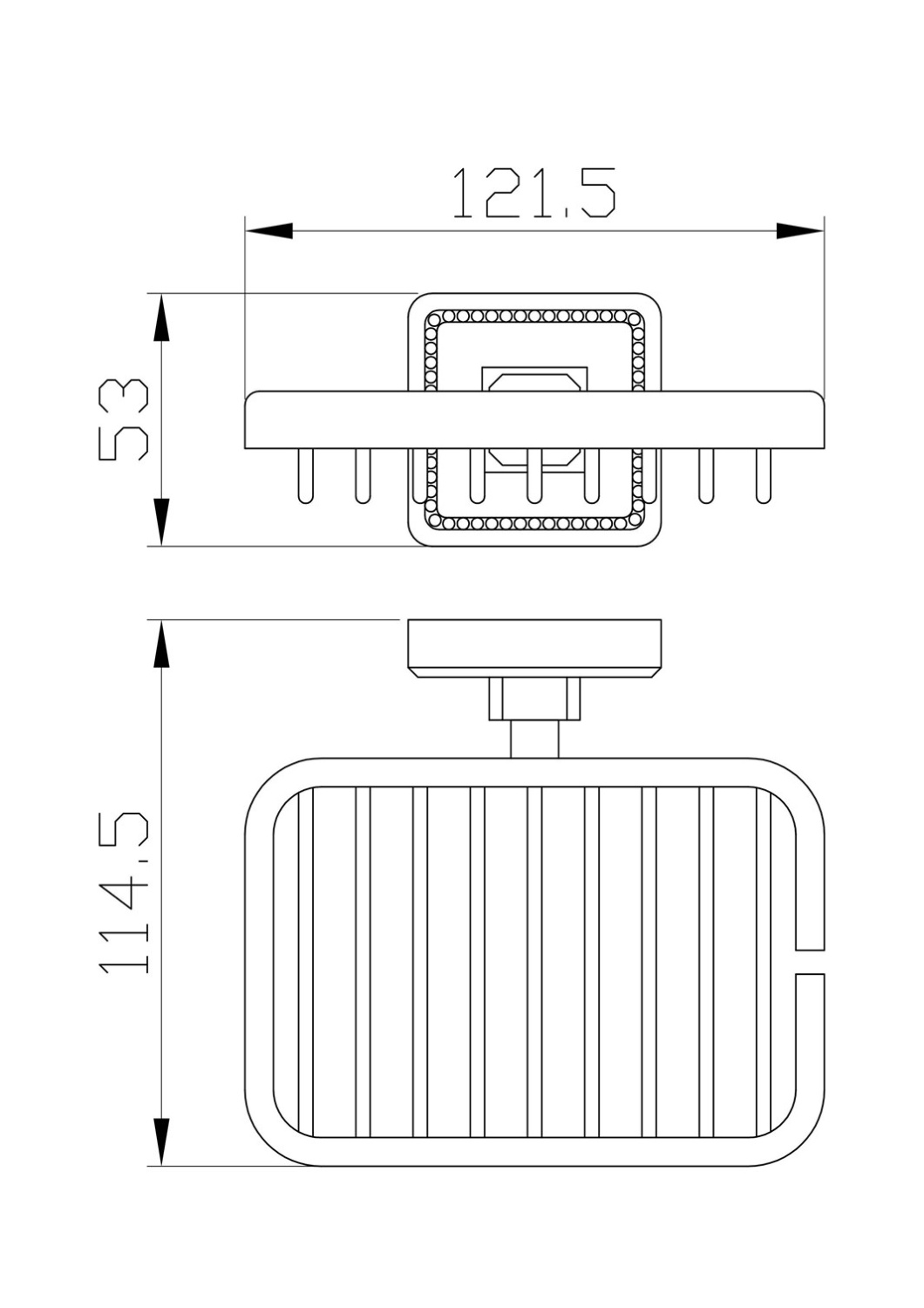 Wonzon & Woghand Roma Мыльница с латунной решеткой, подвесная, цвет: бронза брашированная WW-7224