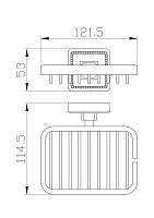 Wonzon & Woghand Roma Мыльница с латунной решеткой, подвесная, цвет: бронза брашированная WW-7224