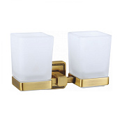 Wonzon & Woghand Roma Стакан подвесной, двойной, стеклянный, цвет: бронза брашированная WW-7228