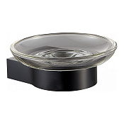 Wonzon & Woghand Carbon Мыльница со стеклянной чашей, цвет: черный матовый WW-7722