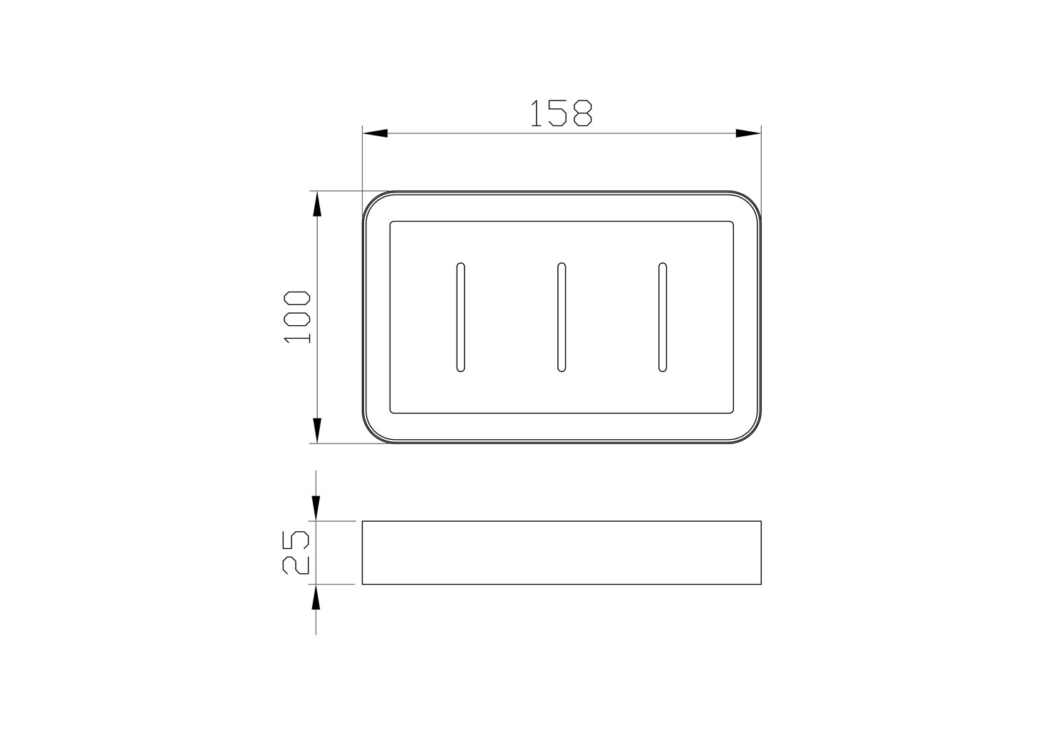 Wonzon & Woghand Lotte Мыльница монолитная, подвесная, цвет: хром глянцевый WW-8324