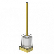 Wonzon & Woghand Lotte Ершик для унитаза подвесной со стеклянной колбой, цвет: брашированное золото WW-8329-BG