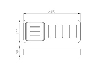 Wonzon & Woghand Lotte Мыльница монолитная, подвесная, цвет: хром глянцевый WW-8332