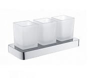 Wonzon & Woghand Lotte Стакан подвесной, тройной, стеклянный, цвет: хром глянцевый WW-8338