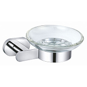 Wonzon & Woghand First Мыльница со стеклянной чашей, цвет: хром глянцевый WW-8422
