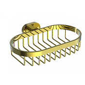 Wonzon & Woghand First Мыльница с латунной решеткой, подвесная, цвет: золото глянцевое WW-8424-LG