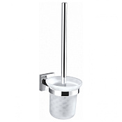 Wonzon & Woghand Polo Ершик для унитаза подвесной со стеклянной колбой, цвет: хром глянцевый WW-8919