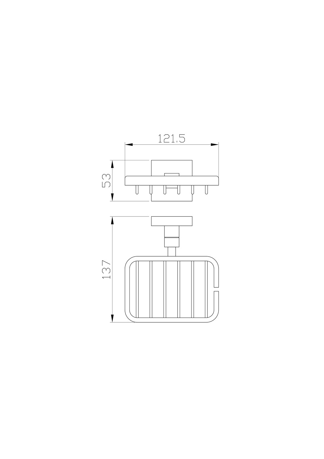 Wonzon & Woghand Polo Мыльница с латунной решеткой, подвесная, цвет: хром глянцевый WW-8924