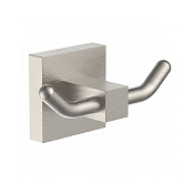 Wonzon & Woghand Polo Крючок для ванной, двойной, подвесной, цвет: брашированный никель WW-8925-BN