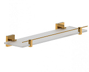 Wonzon & Woghand Polo Полка стеклянная 60х13 см, подвесная, стекло матовое, цвет: темное золото WW-8927-DG