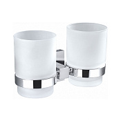 Wonzon & Woghand Polo Стакан подвесной, двойной, стеклянный, цвет: хром глянцевый WW-8928