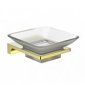 Wonzon & Woghand Eclipse Мыльница со стеклянной чашей, цвет: золото глянцевое WW-9122-LG