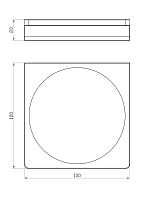 Wonzon & Woghand Eclipse Мыльница монолитная, подвесная, цвет: хром глянцевый WW-9124