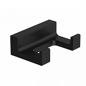 Wonzon & Woghand Eclipse Крючок для ванной, двойной, подвесной, цвет: черный матовый WW-9125-BL