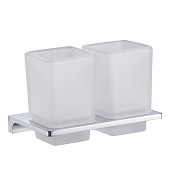 Wonzon & Woghand Eclipse Стакан подвесной, двойной, стеклянный, цвет: хром глянцевый WW-9128